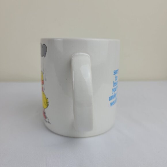 Vintage My Favorite Friends Mug, Duck rain weather Get Well coffee cup 1987 80s - Picture 6 of 16